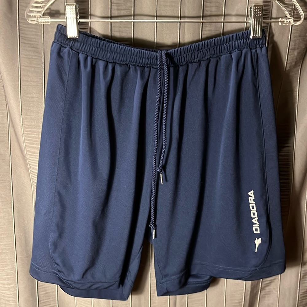 Diadora Navy Blue Athletic Shorts Lightweight Size Small